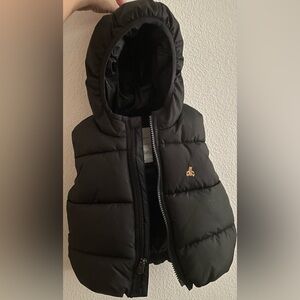 Worn once- Baby Gap - Toddler Puffer Vest -Black 18-24 months
